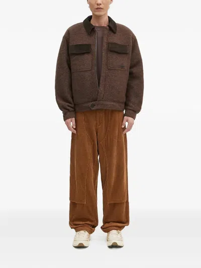 Filling Pieces Flap-pocket Collared Jacket In Brown