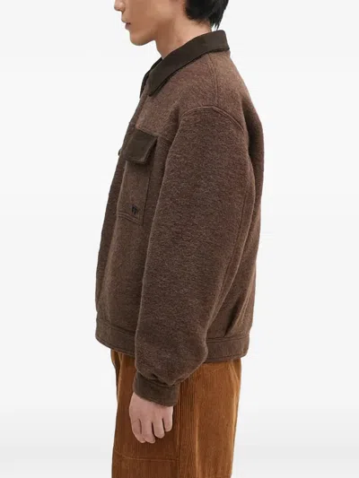 Filling Pieces Flap-pocket Collared Jacket In Brown