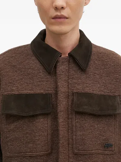Filling Pieces Flap-pocket Collared Jacket In Brown