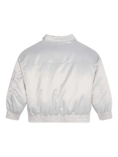 Dkny Logo-patch Puffer Jacket In White