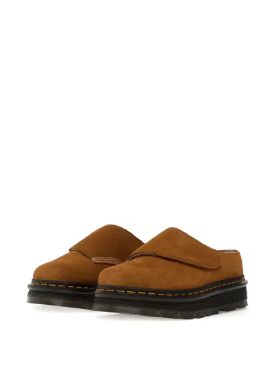 Dr. Martens Platform-heel Mules In Brown