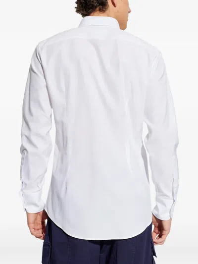 Dsquared2 Logo Printed Buttoned Shirt In White