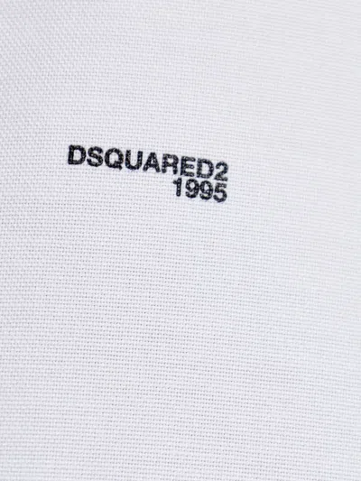 Dsquared2 Logo Printed Buttoned Shirt In White