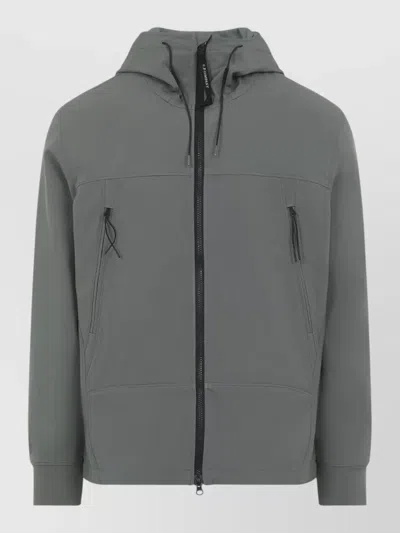 C.p. Company C.p.company Green Shell-r Goggle Polyester Jacket In Gray