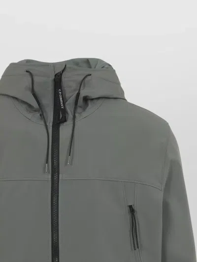 C.p. Company C.p.company Green Shell-r Goggle Polyester Jacket In Gray