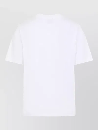 Casablanca Casa Way Orchid Organic Cotton T Shirt In White