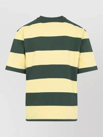 Marni Green And Yellow Maxi-stripe Cotton T-shirt In Multi