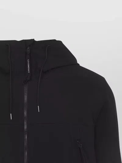 C.p. Company C.p.company Black Shell-r Goggle Polyester Jacket In Black