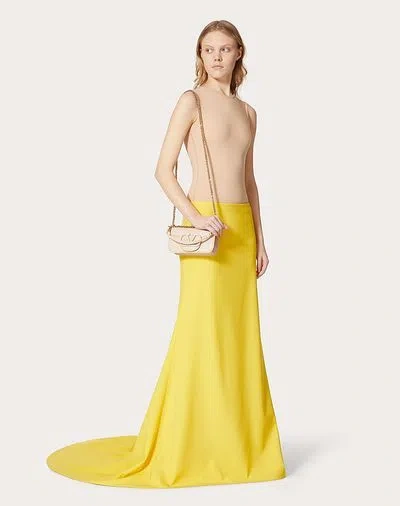 Valentino Wool Long Skirt In Yellow