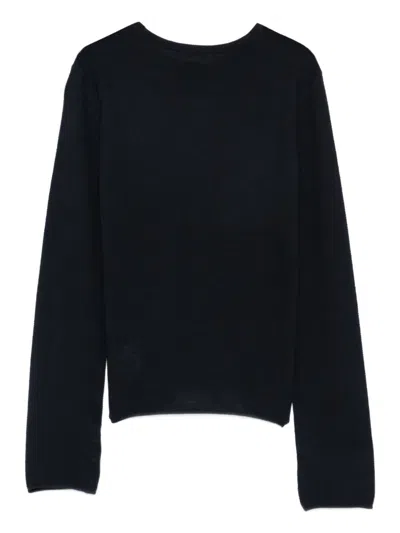 Lisa Yang Georgie Long-sleeve Crew-neck Top In Blue