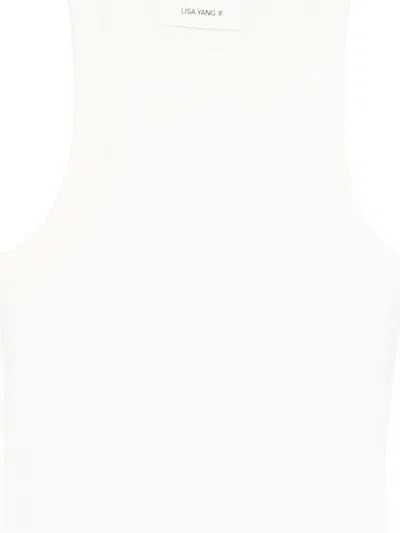Lisa Yang Amya Cotton And Cashmere Top In White