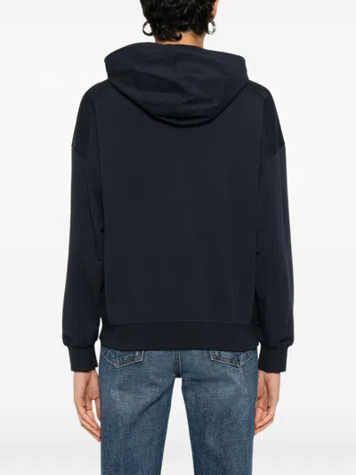 Brunello Cucinelli Cotton Hoodie In Blue