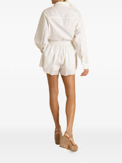 Zimmermann Daylight Cotton Shorts In White