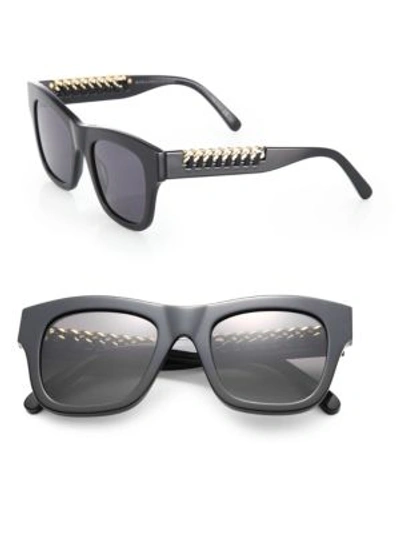 Stella Mccartney Falabella Chain 49mm Square Sunglasses In Black