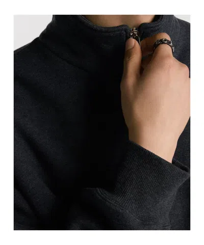 Dior Cd Icon Half-zip Sweatshirt In Black