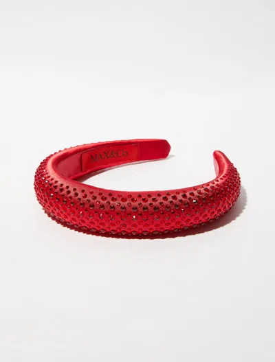 Maxco. Rhinestone Headband In Red