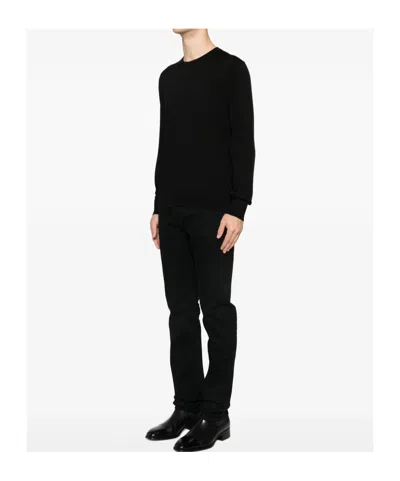 Tom Ford Crewneck Long-sleeved Pullover In Black