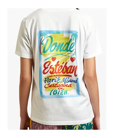 Donde Esteban Basurto Printed Cotton-jersey T-shirt In White