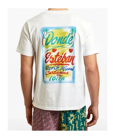 Donde Esteban Basurto Printed Cotton-jersey T-shirt In White