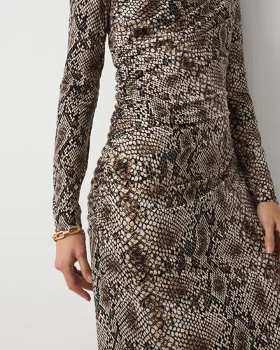 White House Black Market Petite Asymmetrical Mockneck Bodycon Dress Top