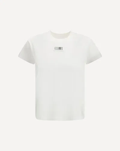 Mm6 Maison Margiela Mm6 By Maison Margiela Numeric Cotton Jersey T-shirt In White