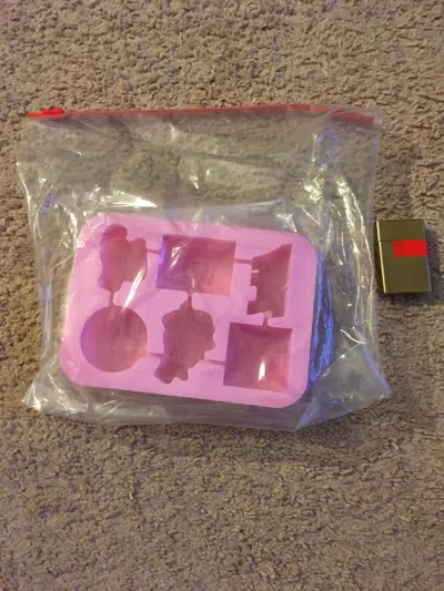 Pre-owned Anti Social Social Club Fw20 Assc Pink Ice Rink Ice Tray