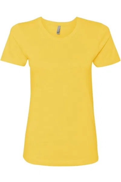 Next Level Womens Cotton T-shirt In Yellow