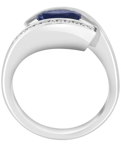 Effy Collection Sapphire (1/6 Ct. T.w.) & Diamond (1/6 Ct. T.w.) Ring In 14k White Gold In Gold