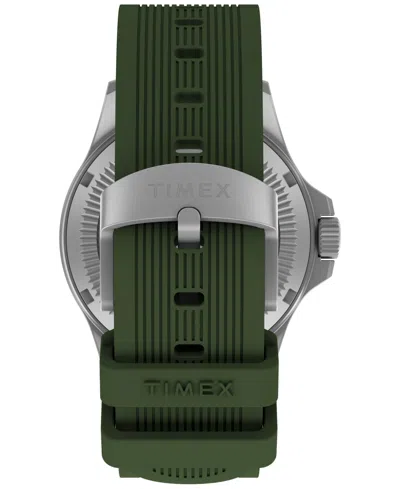 Timex Men's Quartz Analog Green Silicone Watch, 41mm In Green