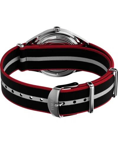 Timex Men's Quartz Analog Black Fabric Watch, 38mm In Black