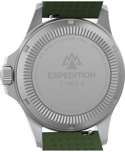 Timex Men's Quartz Analog Green Silicone Watch, 41mm In Green