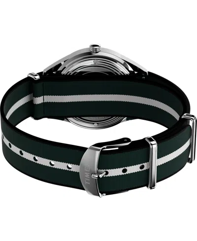 Timex Men's Quartz Analog Green Fabric Watch, 38mm In Green