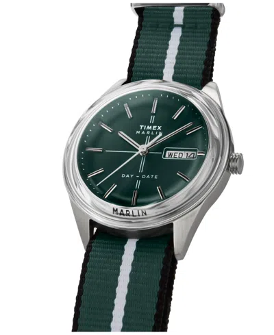Timex Men's Quartz Analog Green Fabric Watch, 38mm In Green