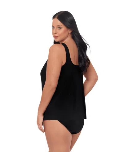 Miraclesuit Plus Size Boca Grande Ursula Underwire Tankini Top In Black