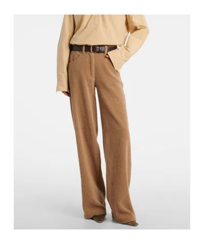 The Row Clair High-rise Corduroy Straight Pants In Brown
