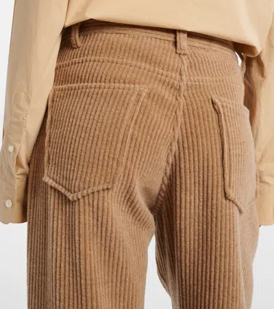 The Row Clair High-rise Corduroy Straight Pants In Brown