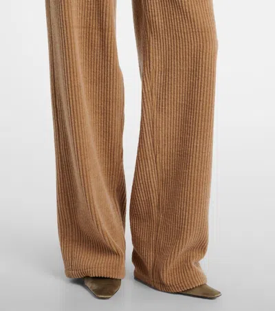 The Row Clair High-rise Corduroy Straight Pants In Brown