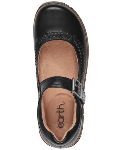 Earth Women's Erie Round Toe Mary Jane Flats In Black