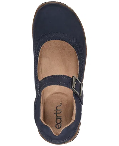 Earth Women's Erie Round Toe Mary Jane Flats In Blue