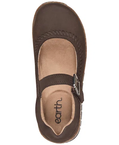 Earth Women's Erie Round Toe Mary Jane Flats In Brown