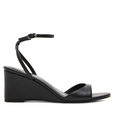 Madden Girl Women's Lainey Two-piece Wedge Sandals In Black
