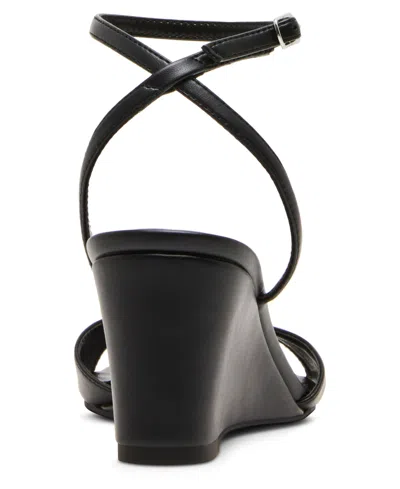 Madden Girl Women's Lainey Two-piece Wedge Sandals In Black