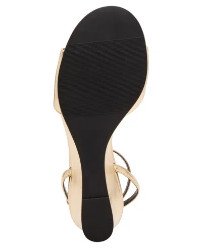 Madden Girl Women's Lainey Two-piece Wedge Sandals In Gold