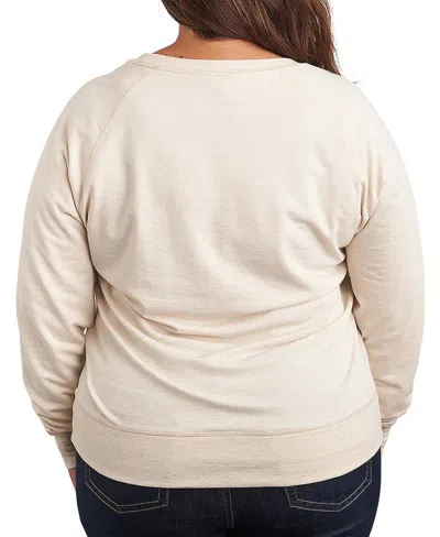 Hybrid Apparel Plus Size On Mountain Time Word Art Pullover T-shirt In Pink