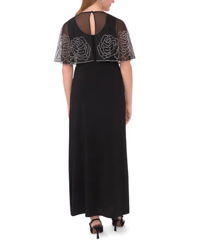 Msk Petite Crewneck Faraj Maxi Dress In Black