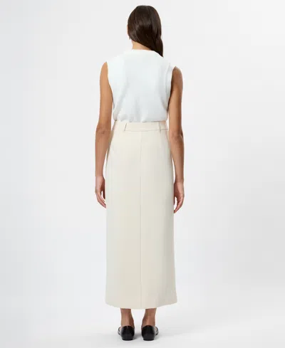 French Connection Harry Suiting Slit Maxi Skirt In White