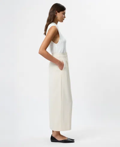 French Connection Harry Suiting Slit Maxi Skirt In White