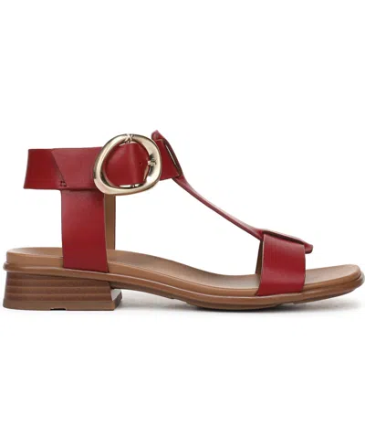 Naturalizer Brandy Ankle Strap Sandal In Red