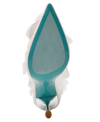 Betsey Johnson Sb-aimey Lace Ivory Mesh Floral Embroidered Pumps