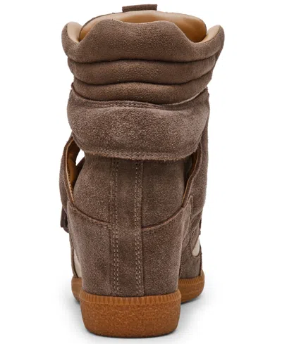 Steve Madden Women's Mavis High-top Lace-up Wedge Sneakers In Brown